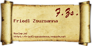Friedl Zsuzsanna névjegykártya